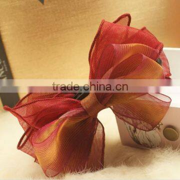 Elegant Fabric Hair Bow Plastic Banana Clip Styles Australia Hair Clip photo-5