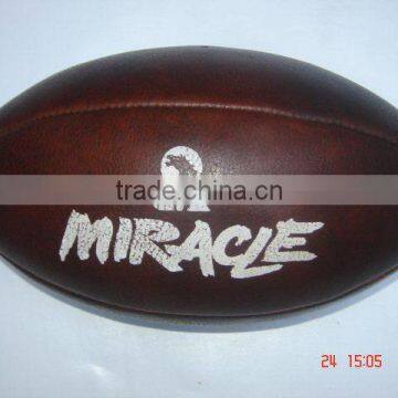 Split leather rugby balls