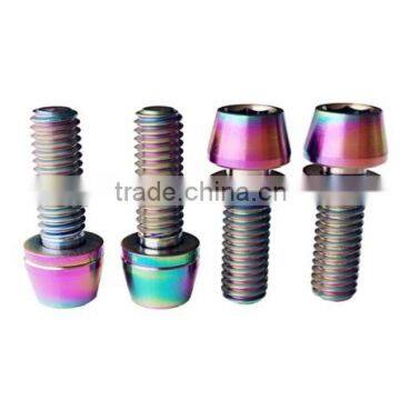 Din912C M6x20mm Titanium Hex Allen Tapered Bolt Screw Rainbow Green