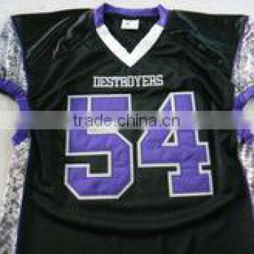 54 Black American Football Uniform