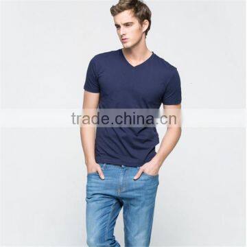 Custom blank mens v neck t-shirts