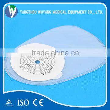 Disposable clear open pouch colostomy bag