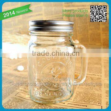 wholesale glass jars Personalized Pickle Jar Glass Embossed mason jars with lids