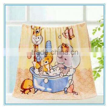 100*110cm 100% polyester customized printed baby blanket softtextile