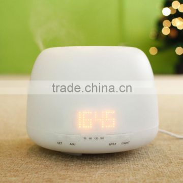 Aroma Diffuser ALARM CLOCK - Ultrasonic, Aromatherapy, Essential oil - White