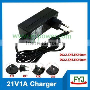 battery charger 21v 1a 18.5v 1a charger for rechargeable battery 18.5v YJP-210100
