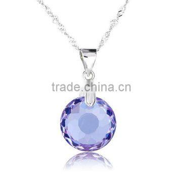 925 SILVER NECKLACE with CRYSTAL PENDANT