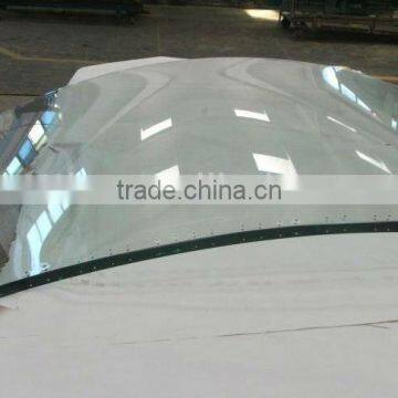 3mm-6mm clear laminated curved glass door