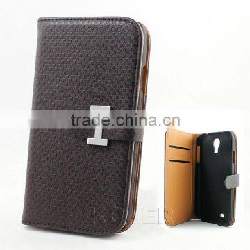 Hot book-style PU leather mobile phone case for Galaxy S4 i9500