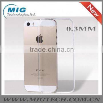 New Product 0.3mm Ultra Thin Clear Soft TPU Phone Case for Iphone 5, for Iphone 5S Case 10 Colors China Supplier