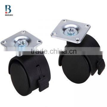 China High Quality Cheap 1.5 Inches Black Suitcase Nylon Plastic Fixed Furniture Caster Wheels photo-4