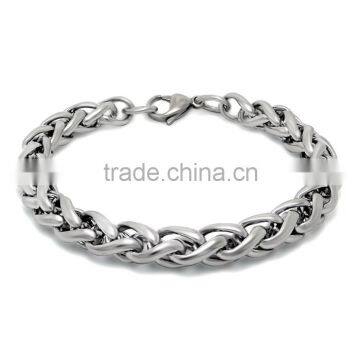 Kindy Jewelry JCB0238 Natural Color 316l Stainless Steel Chain Bracelet for Men Supplier's Choice photo-2