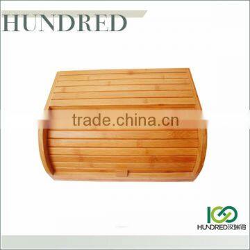 Hot Sale Bamboo Bread Storage Box With Food Safe Oiled Finishing, Totally Bamboo Material Bamboo Bread Box photo-2