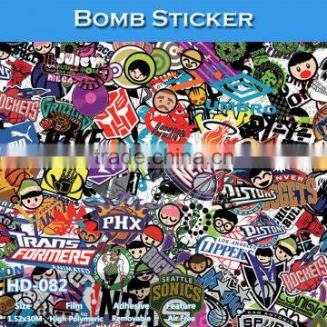 HD-082 CARLIKE Car Wrapping Vinyl Bomb Graffiti Sticker