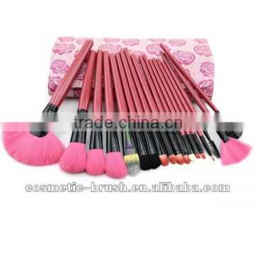 New arrival top quality Professional manufacture purple color 18pcs without logo cosmetic make up brush kit