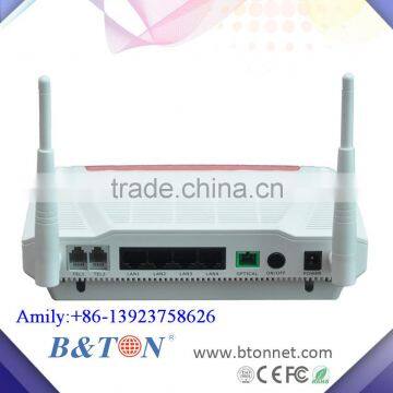 GPON ONT,GPON HGU 4GE+2POTS +WIFI wireless CATV FTTH/FTTB GEPON ONT Modem