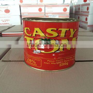 Factory Supply 2200gram Tinned Tomato Paste Big Size 2.2kg*6tins