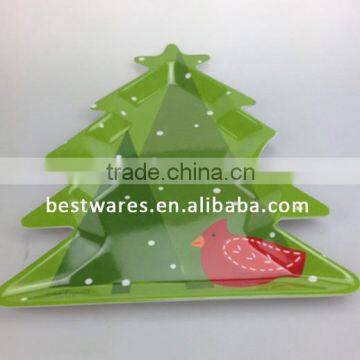 Melamine Christmas Tree Shape Plate