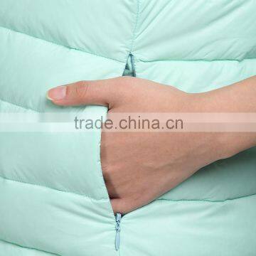 2015 Anti-Pilling Green Down Vest for Womens photo-5