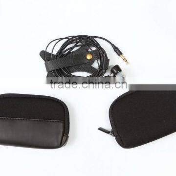 Headphone Earphone Winding wire accessories , Purpose Zipper PU & EVA Case Pouch