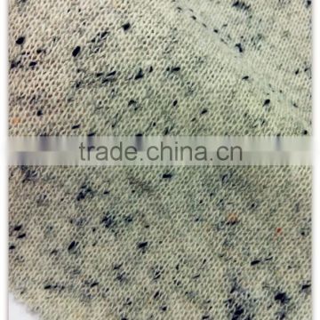 Knitting dyed brushed fabric