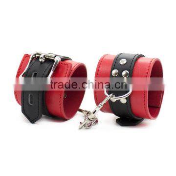 soft PU Sex leather hand cuff leather bondage