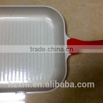 Aluminum non-stick Marble Ceramic die-cast grill pan with induction bottom/