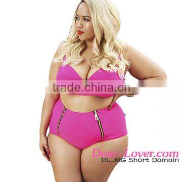 Rosy Full-figured Women sexy extreme High Waist latest fashion bikini