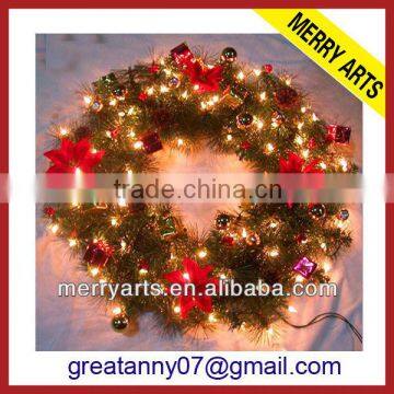 Alibaba Express china wholesale lighted outdoor christmas decoration wreaths cheap wire wreath for sale