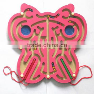 Wooden Butterfly AnnularOrbital Maze Game Toy