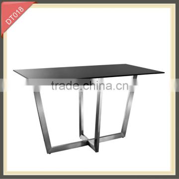 modern iron metal model tempered glass10 seater dining table set