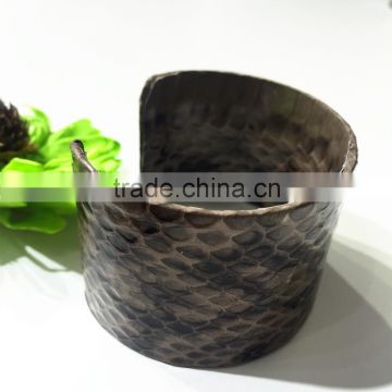 reptile skin changeable bangle bracelet leather popper bangle women bracelet