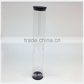 Transparent durable plastic tube cylinder packing