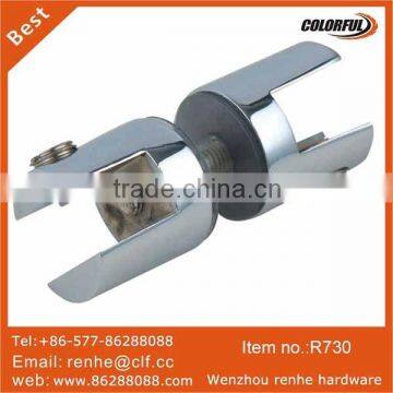 zinc alloy diecast Glossy chrome adjustable glass connection