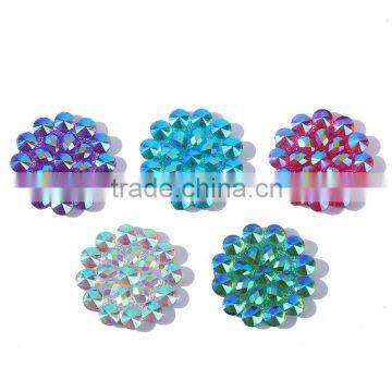 flower flatback resin rhinestone for DIY deco Mix Color Clear Crystal Cabochons Gemstone, Jewelry Accessories