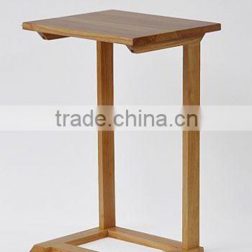 New design bamboo sofa server table wood l shaped sofa with corner table sofa server