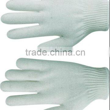 7G or 10G knitted white industrial cotton gloves