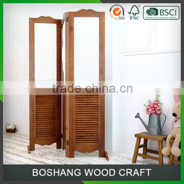 Promotional Home Wood Folding Screen Wall Divider