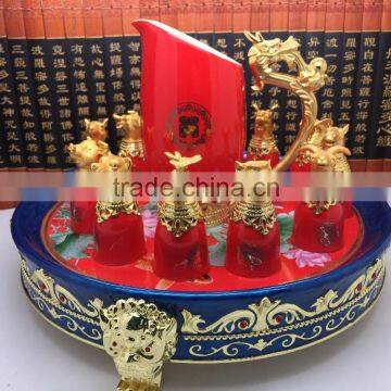 Hot sale royal cup used by the king of Qin dynasty/Red Ceramic wine cup