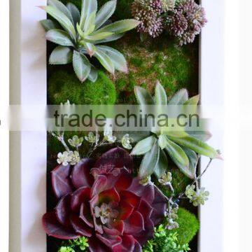2016 Wall Mounted Artificial Succulent Plants Wall Art Decor
