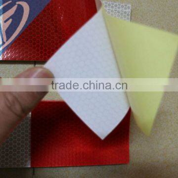 Red and white PVC self-adhesive reflective film