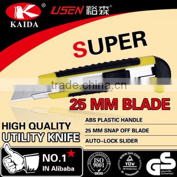 Plastic with rubber grip handle 25mm Snap-off Blade Utility Knife