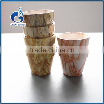 New Imitated Stone Style Finsh Flower Pot With Flamble Glazed Ceramic photo-5