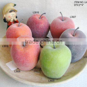 decorative artificial foam apple 3"*4" with emulation sugar for havest home decoration