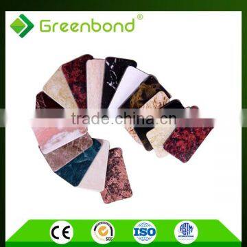 Greenbond acp single side coating marble texture aluminum composite panel