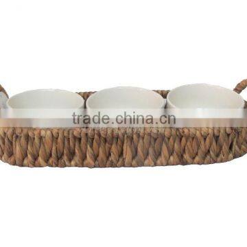 New Design! Bowl Water Hyacinth Tray With Good Price photo-4
