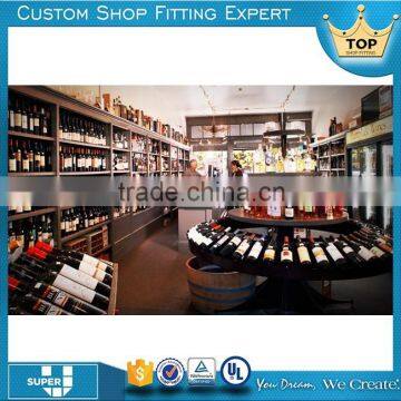 professional shopfitter wooden wine liquor store decoration