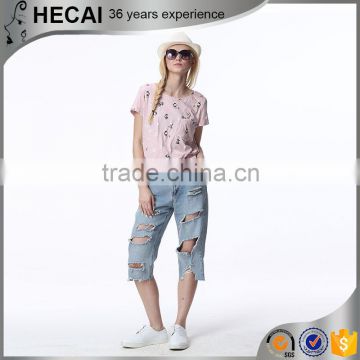 Custom casual printed latest fashion blouse design