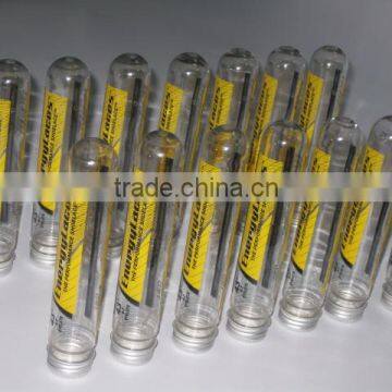 China clear plastic test tube with screen printing