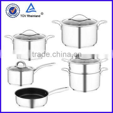 capsule bottom stainless steel steamer and cooking pots